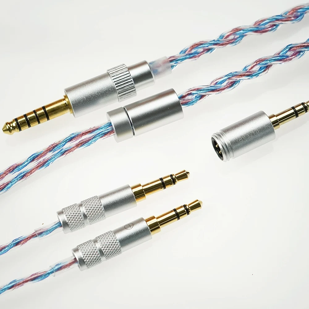 Cable de auriculares equilibrado JUZEAR, Cable de actualización de auriculares HiFi con Cable de enchufe intercambiable TRS Dual de 3,5mm + 4,4mm a