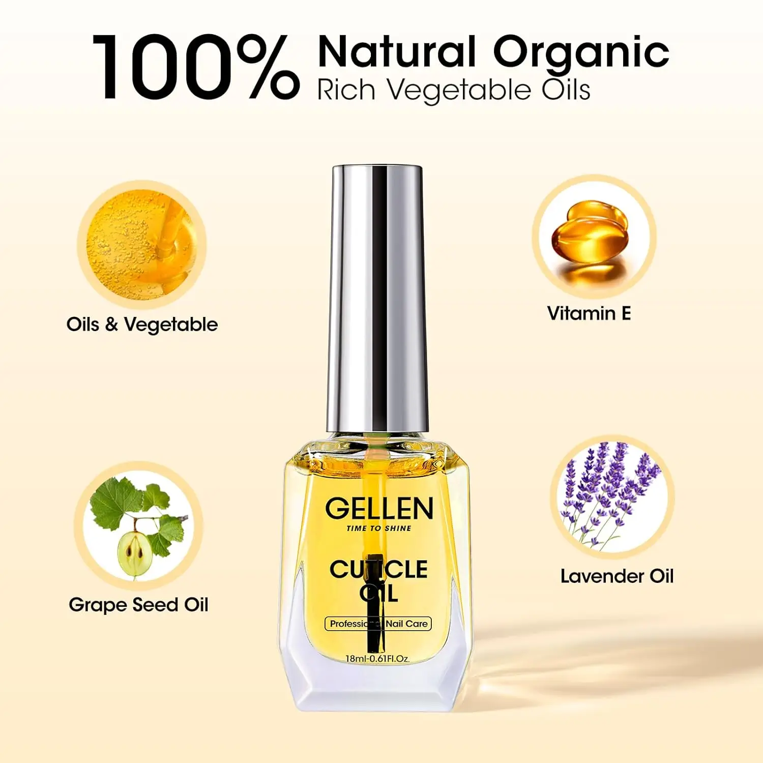 Gellen-Juego de 3 uds de aceite para cutículas, Base de capa superior de Gel para uñas, herramientas de manicura, esmalte de Gel, Kit profesional brillante de larga duración, 18ml
