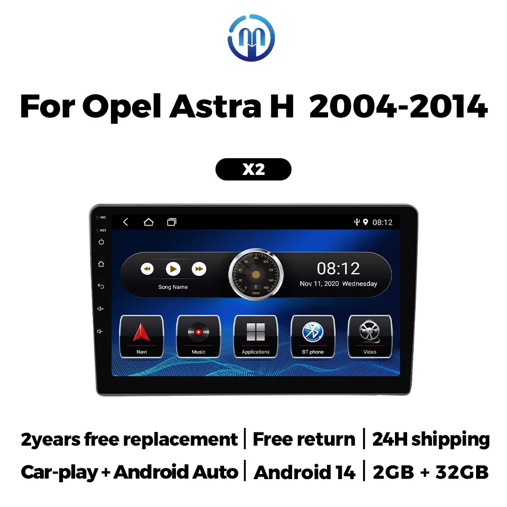 

MEKEDE Wireless Carplay For Opel Astra H J 2004 Vectra Vauxhall Antara Zafira Corsa C D Vivaro Meriva Veda 9" Car Radio Stereo