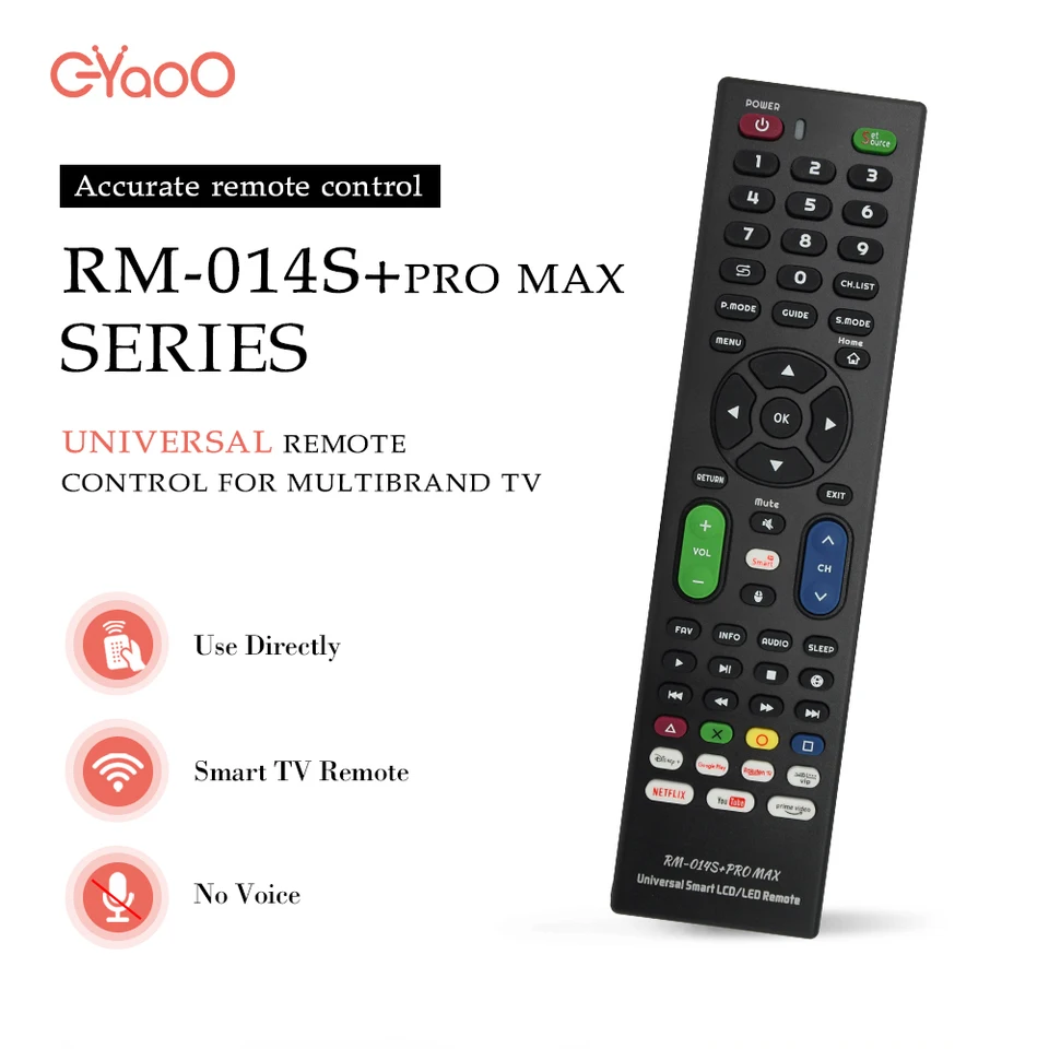 Control remoto universal para TV RM-014S+ compatible con cualquier marca, necesita configuración 2