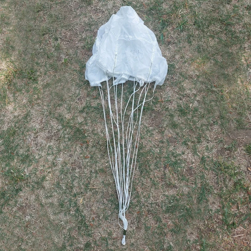 

1PCS 80cm Square Nylon Parachute Model Aircraft Recovery Parachutes White/Green Chute for Beginners Parent-Child Activities
