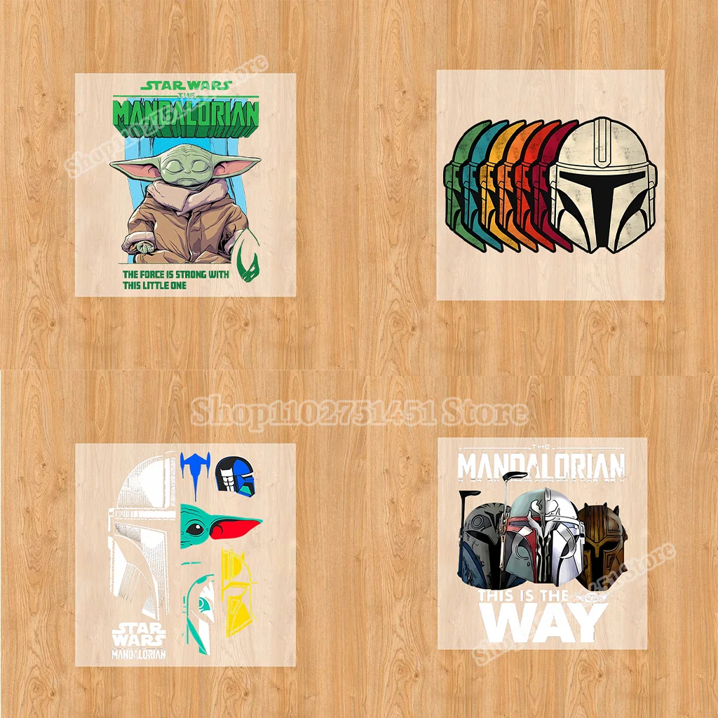 Cartoon Stared Wars Printed  Iron on Patches Women Men DIY Exquisite Clothes Fashion Heat Transfer Stickers Clothing Decals Gift