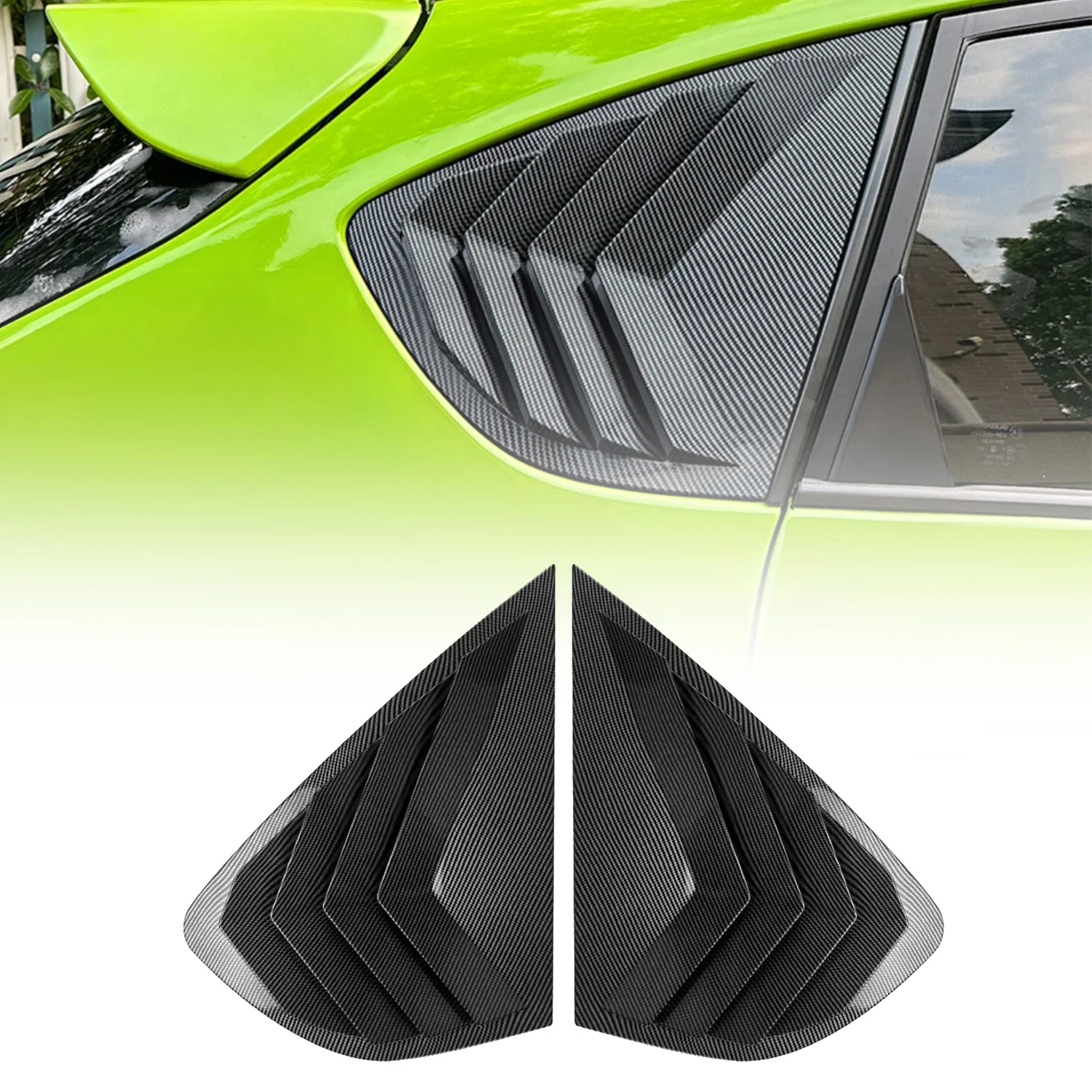 

For Subaru Impreza STI 2008-2014 Hatchback Version Rear Window Louver Shutter Cover Exterior Side Vent Trim Sticker Car-Styling