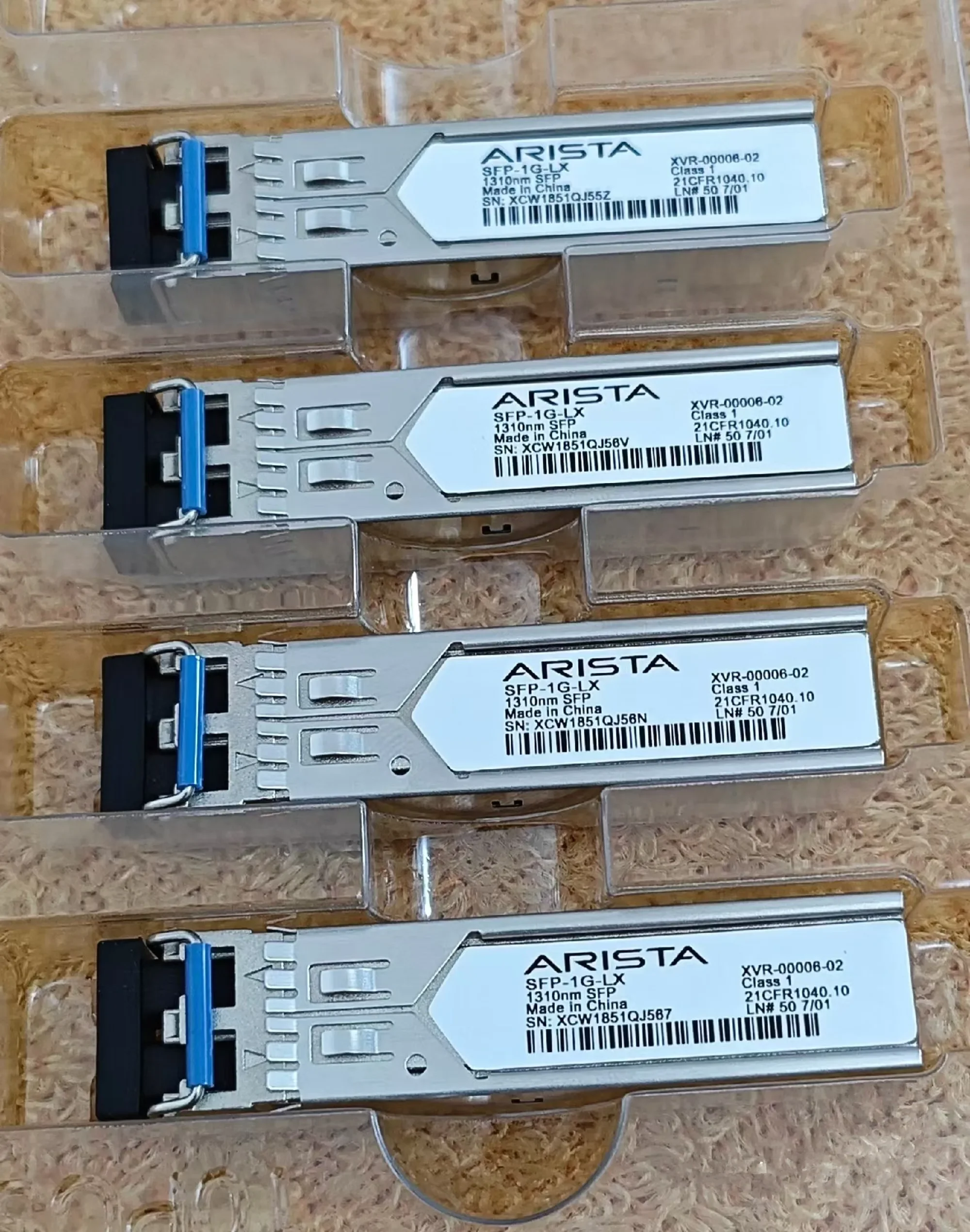 Arista SFP Transceiver 1GB XVR-00006-02 SFP-1G-LX 1310NM SFP Gigabit Single Mode LX Optical Fiber Module