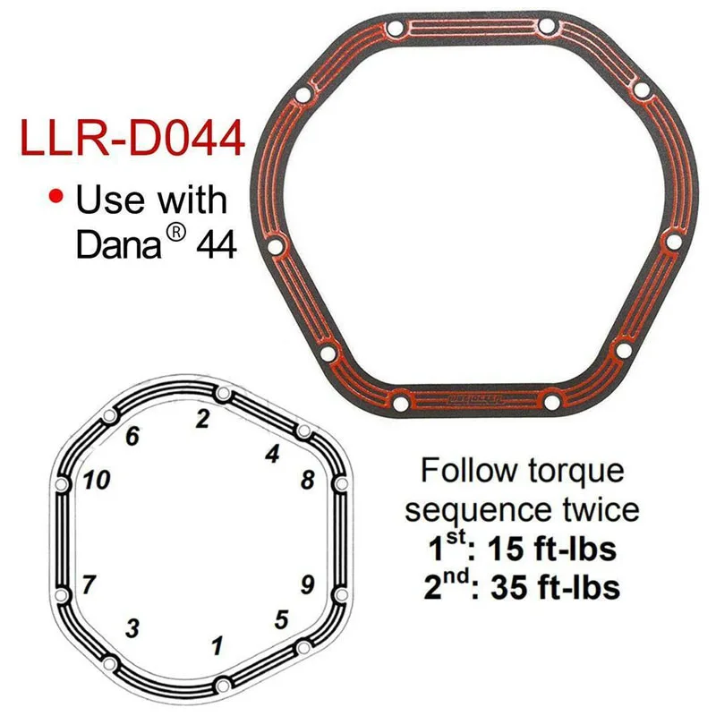 Dana 44 Front Rear Differential Cover Gasket LLR-D044 For Jeep Cherokee Wagoneer