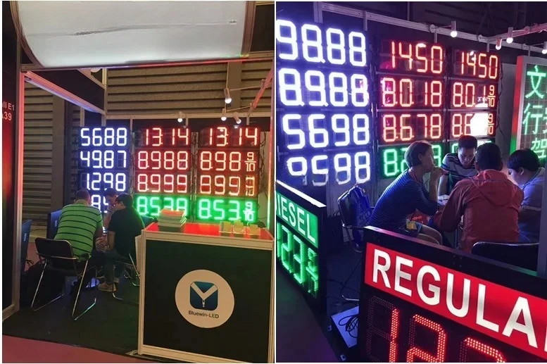 شاشة LED كبيرة الحجم مقاس 18 بوصة ومشرقة للغاية مقاس 18 بوصة مكونة من 7 أجزاء كبيرة وشاشة أرقام LED من مصنع الصين