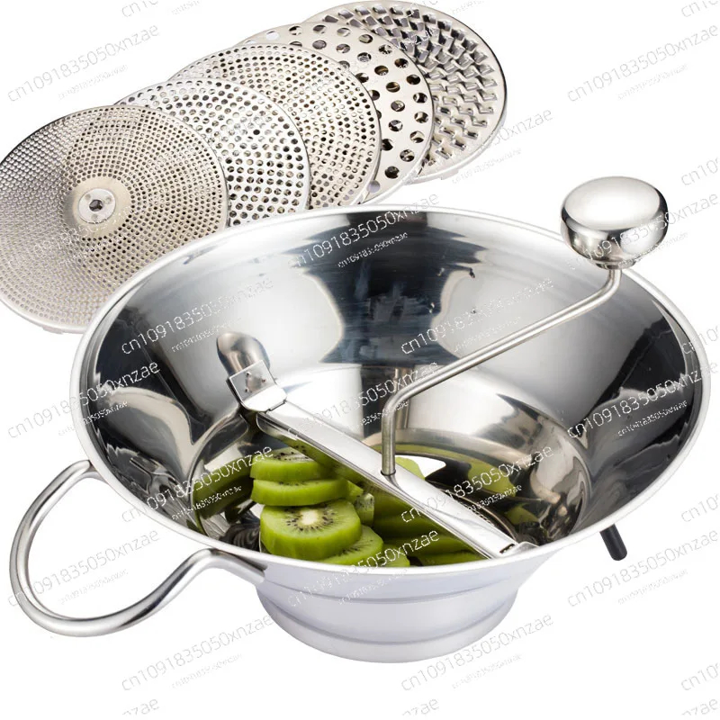 

304 Stainless Steel Mud Grinder Western Potatoes and Vegetables Manual Grinder Puree Grinder Stirrer Sauce Machine