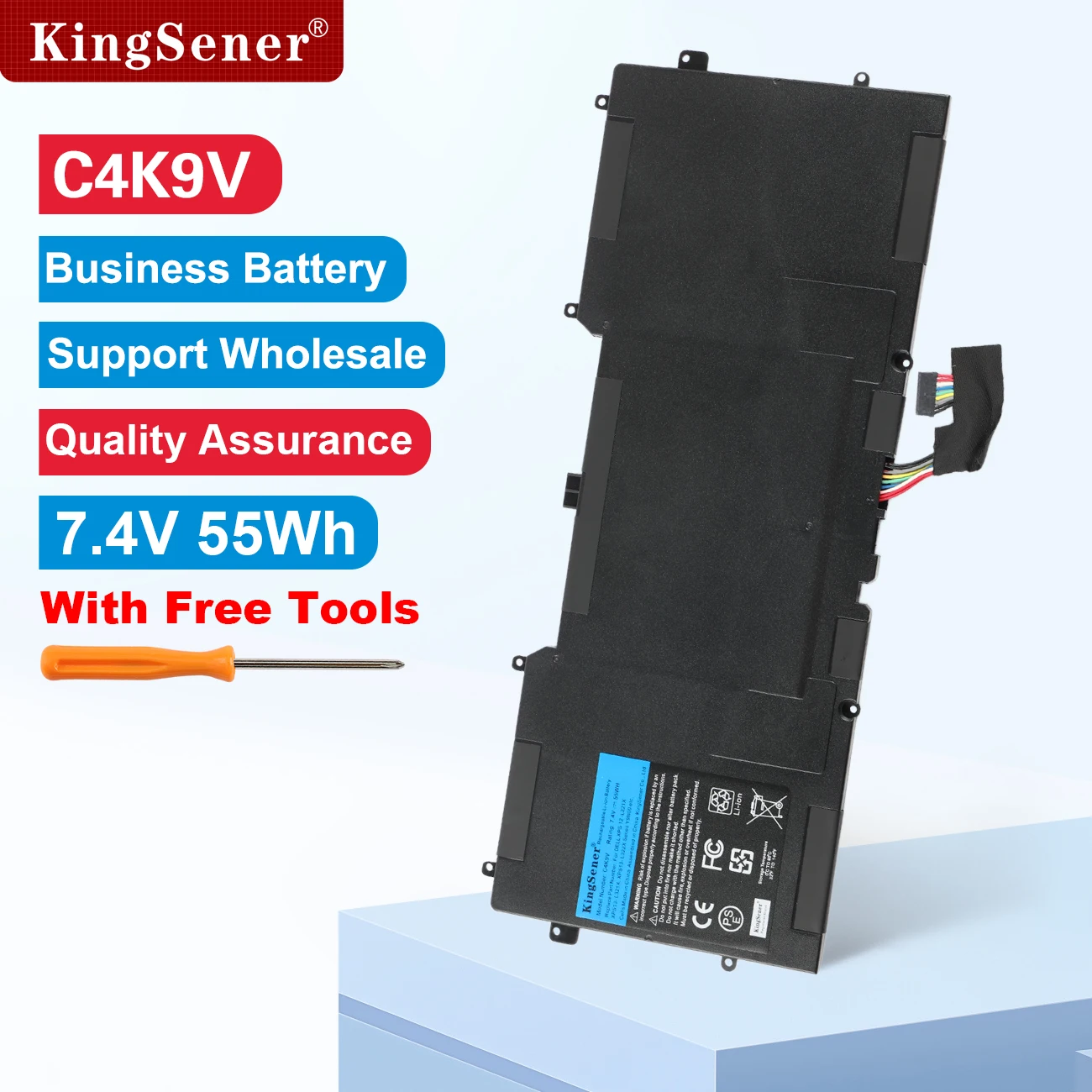 Kingsener C4K9V 55Wh Laptop Battery for DELL XPS 13 9333 L322X 13-L321X L221x 9Q33 3H76R 0Y9N00 489XN PKH18 0PKH18 P20S XPS12