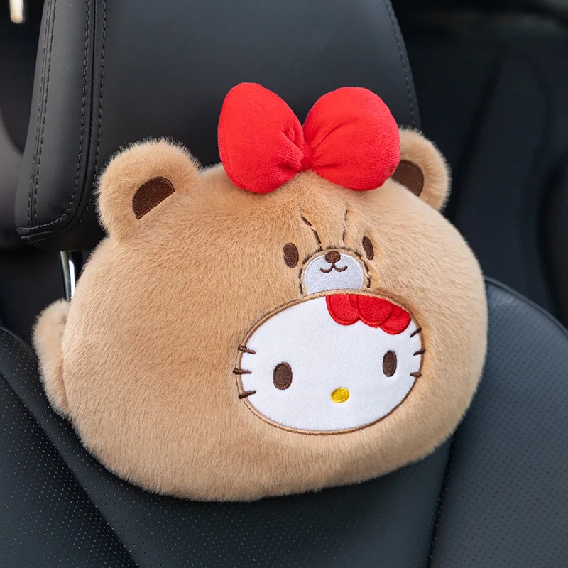 Sanrio Hello Kitty Car Neck Headrest Pillow Accessories Automobiles Seat Neck Rest Auto Seat Head Support Neck Protector Gifts