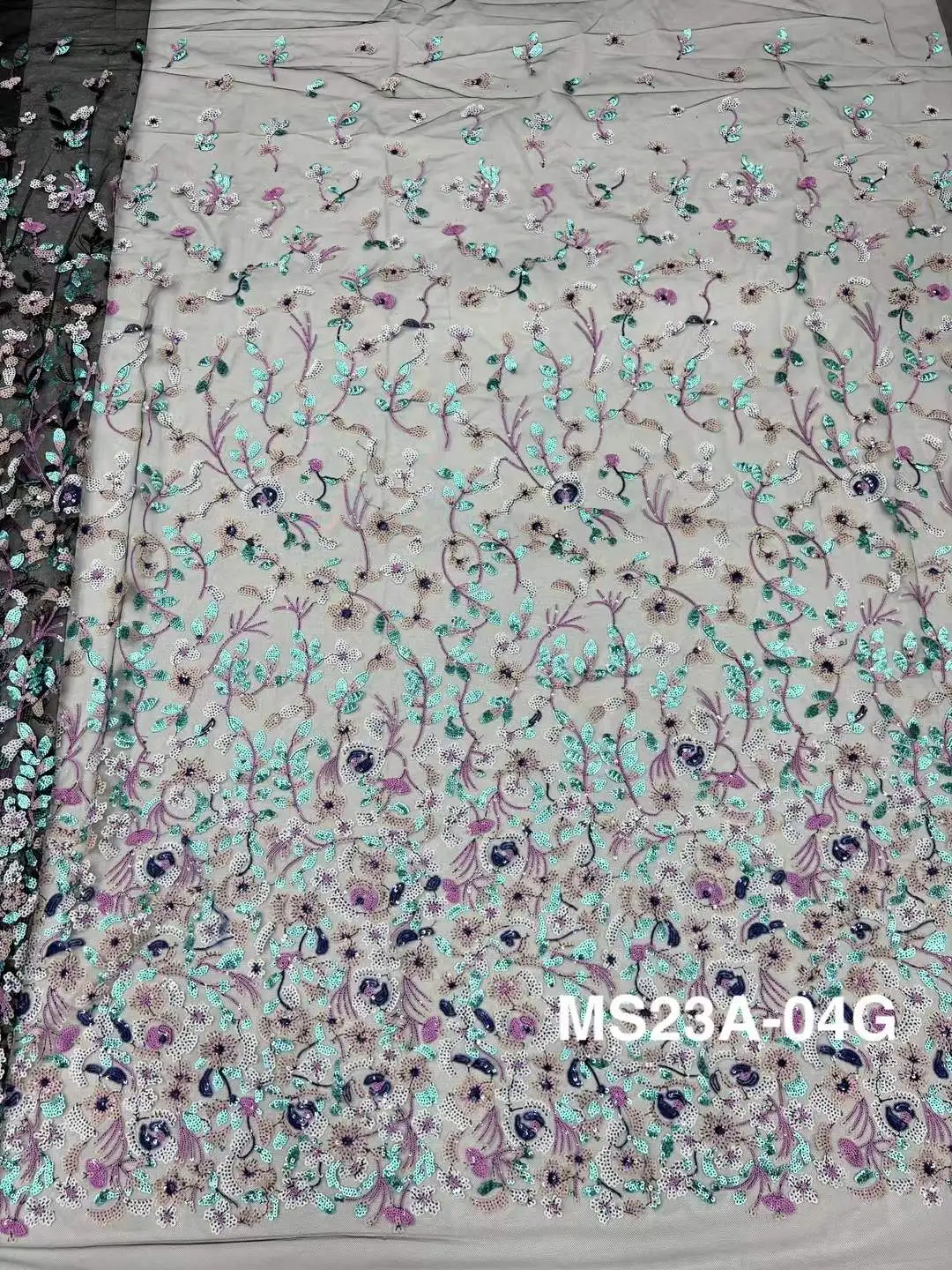 

Luxury African Sequins Lace Fabric 2025 Nigerian French Sequins Lace Fabric 5 Yards For Women Party Dresses