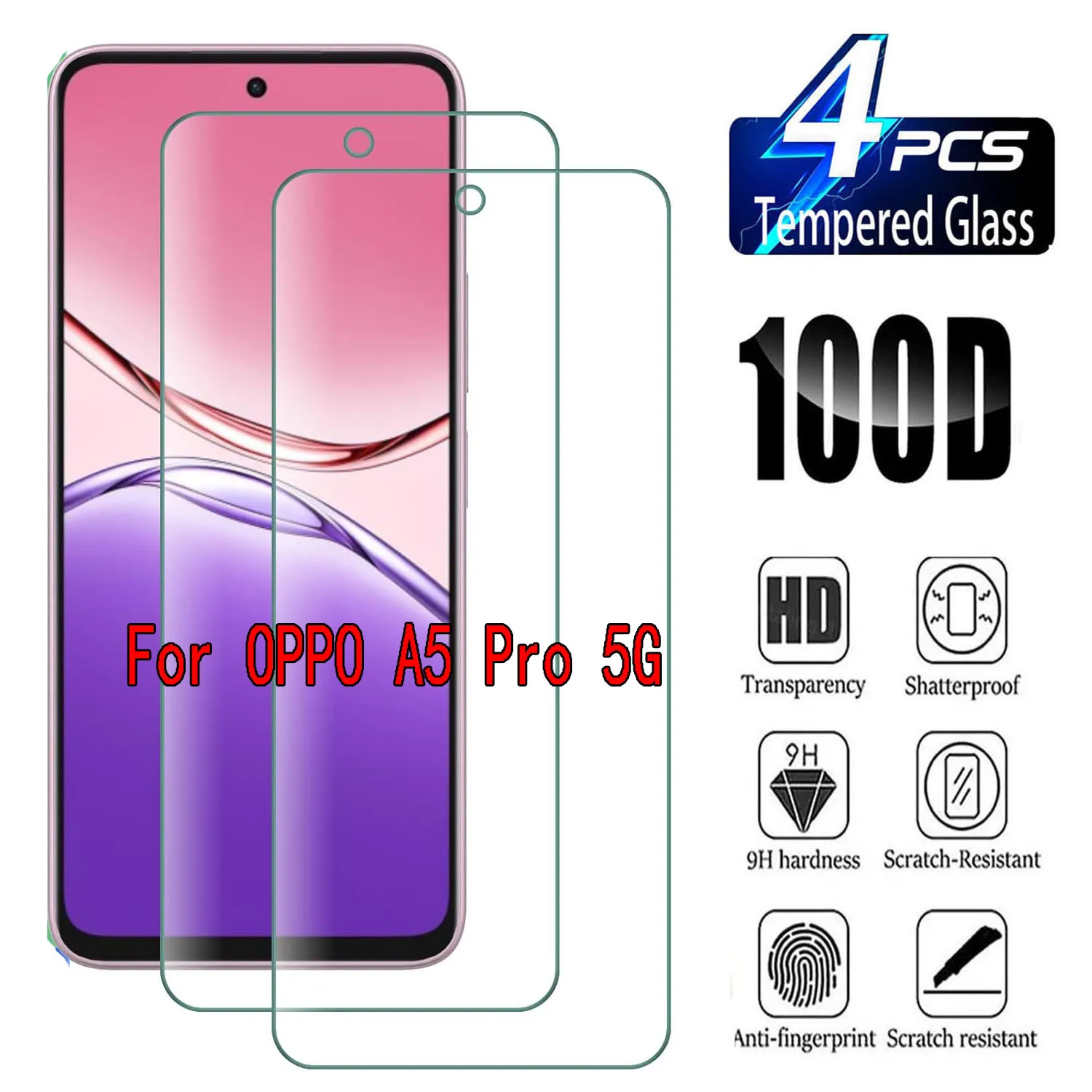 

9H Tempered Glass For OPPO A5 Pro 5G HD Screen Protector