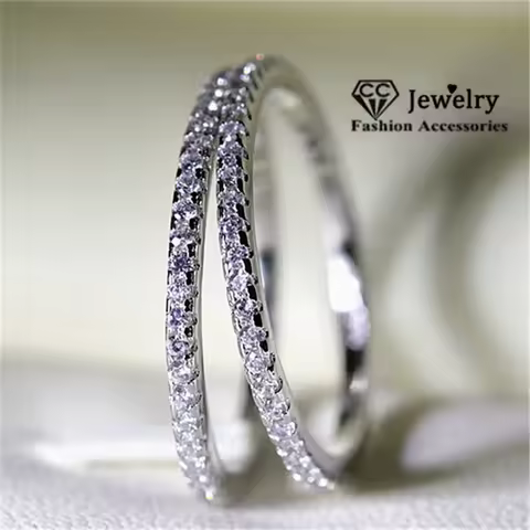 CC Rings For Women Bridal Wedding Jewelry Engagement Party Ring White Gold-Color Silver Plated Drop Shipping Anel CC709