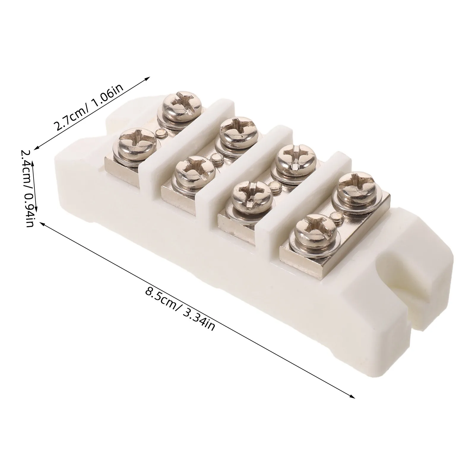 Ceramic Terminal Block 4 Position High Temperature High Current Wire Connector for Bbq Grill Toaster Oven Heating Equipment