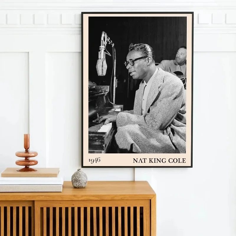 Vintage Jazz Black and White Photos Jazz Artist Figure Painting Prints Canvas Poster Wall Art Decor Home Bar Jazz Music Decor
