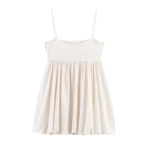 Imagen 2 del producto NOVEDAD DE VERANO 2025, moda informal para mujer, vestido sencillo y cómodo con tirantes bordados de algodón francés