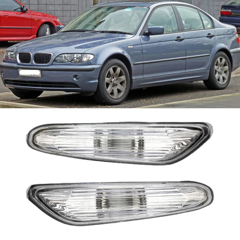 1 Pair Car Side Marker Light Housing For BMW E46 3 Series 4D/5D 2002-2005 Auto Turn Signal Lamp Cover 63136911367 63136911368 images - 6