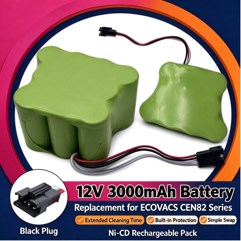 ECOVACS CEN82 Robot Sweeper Replacement Spare Battery 12V 3000mAh‑12800mAh Rechargeable Battery