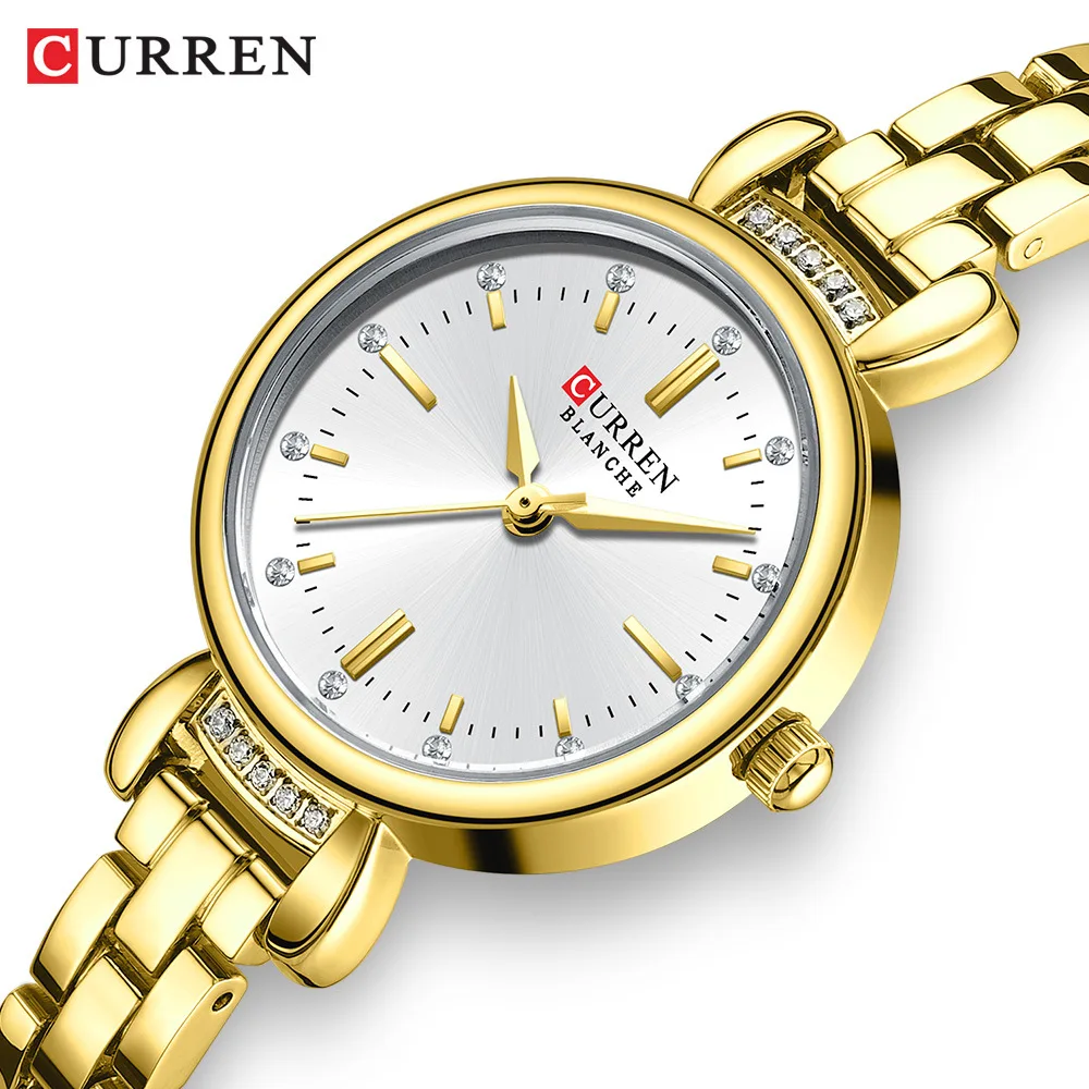Curren 9098 mode diamant ingelegd quartz dameshorloge luxe stalen strip waterdicht dameshorloge Reloj Mujer Montres Femmes