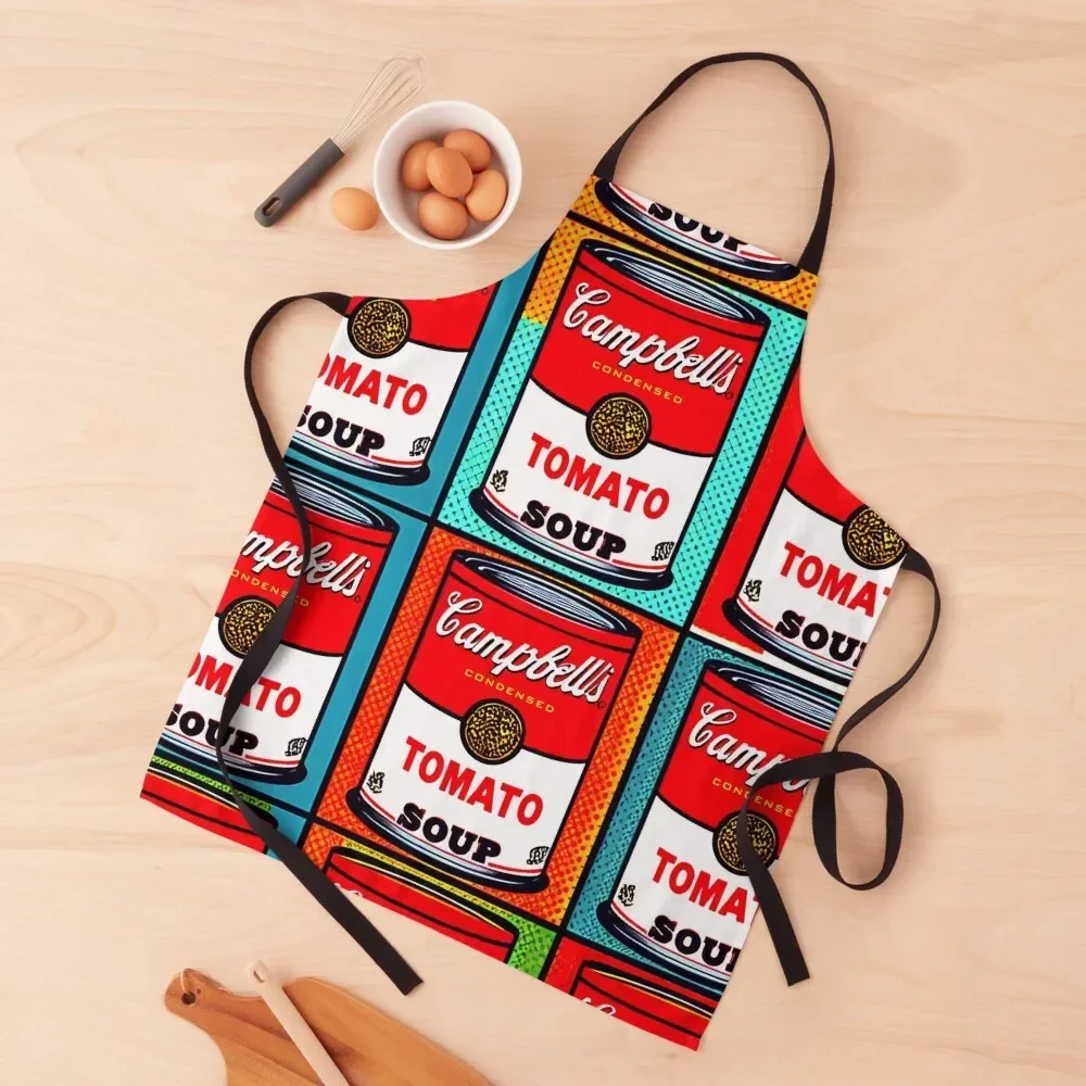 

Campbell's Tomato Soup Pop Art Apron Men gift professional hairdresser home women For Nail Stylist Apron