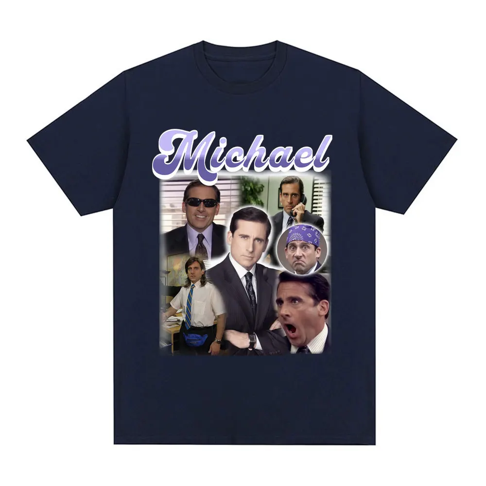 Michael Scott Prison Mike Homage The Office T-shirt Tv Series Dwight Schrute Jim Halpert Cotton Short Sleeve Oversized T-Shirts