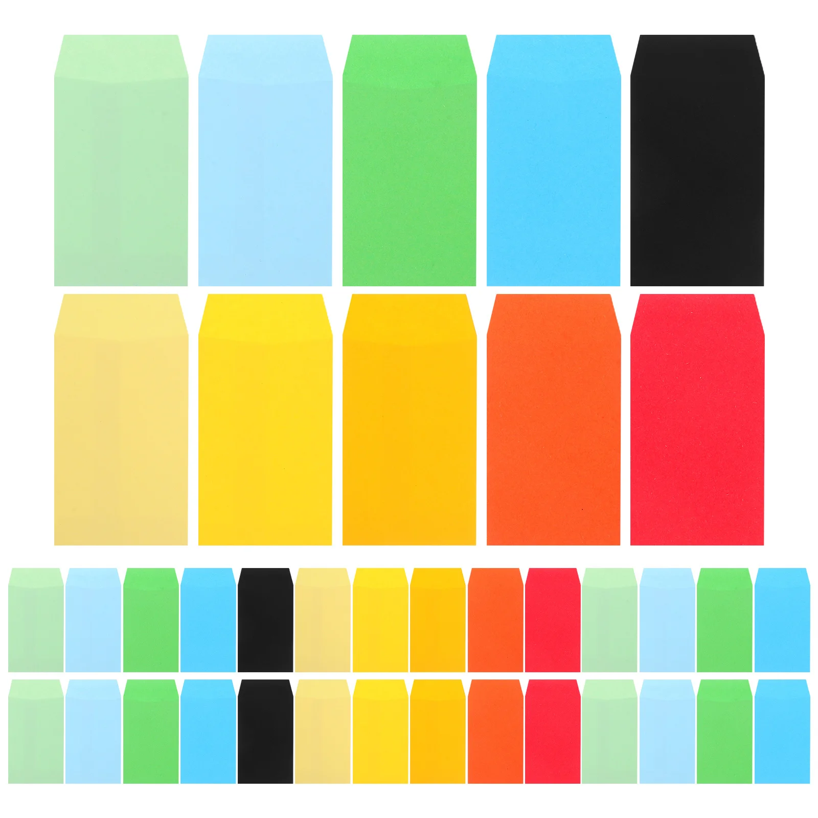 10개입 10색 컬러풀 봉투 현금 보관 봉투 카드 포장 우편 선물용