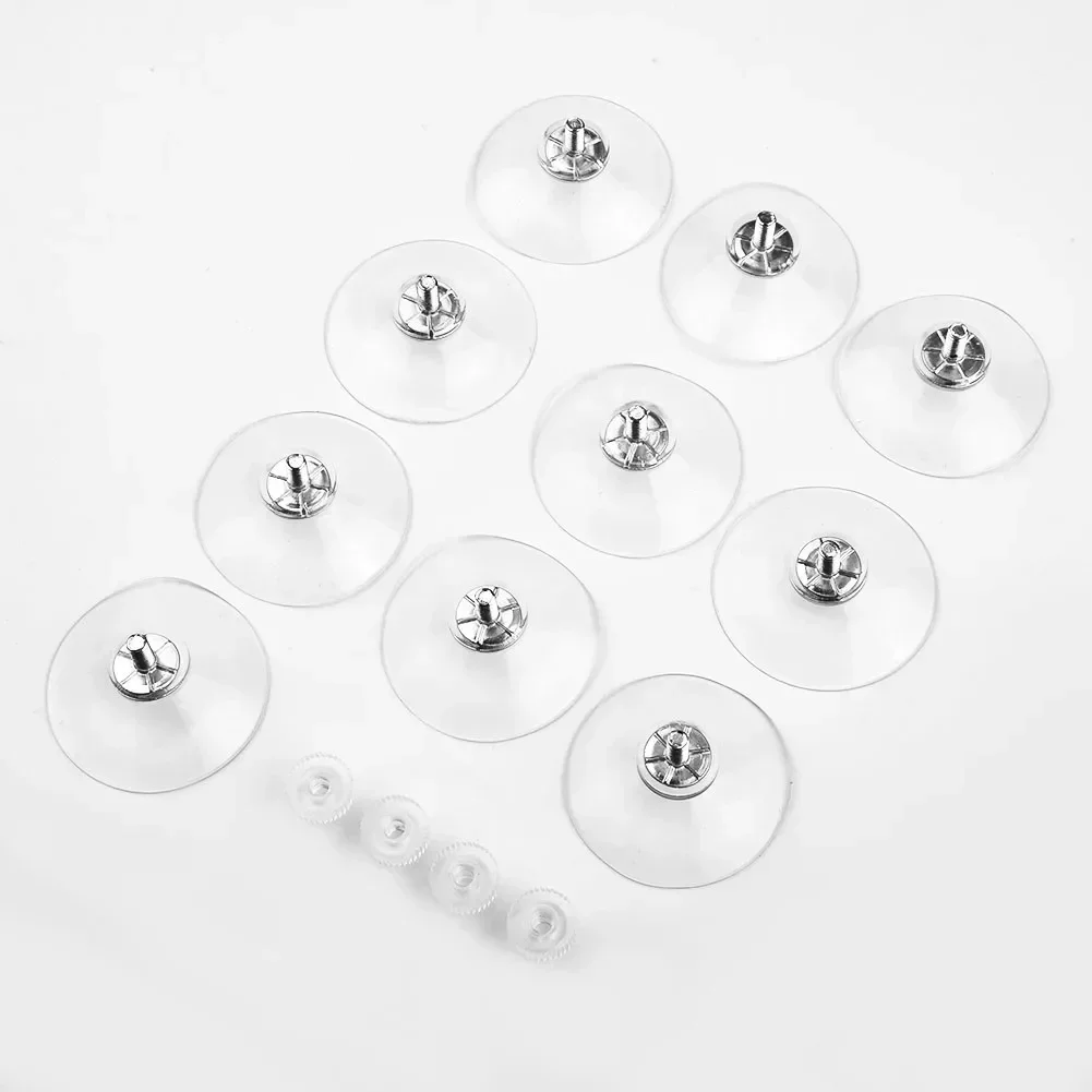 

41mm Mushroom Head Clear Suction Cups Thumb Nut Strong Vacuum Suckers White Nut Rubber Casement Suckers