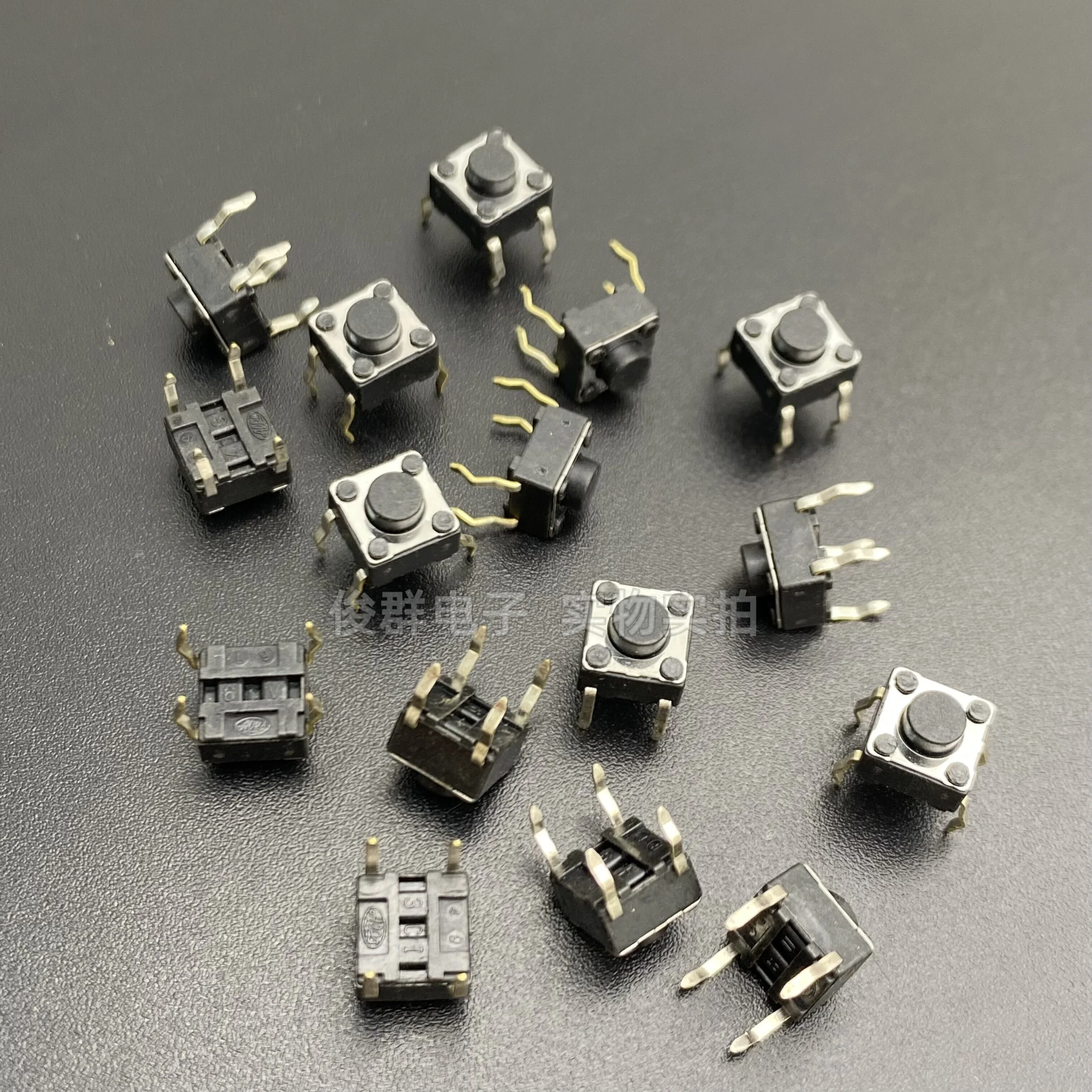 100pcs/imported Japanese touch switch button 6*6*5 micro-action direct insertion 4-pin induction cooker button SKHHAKA010