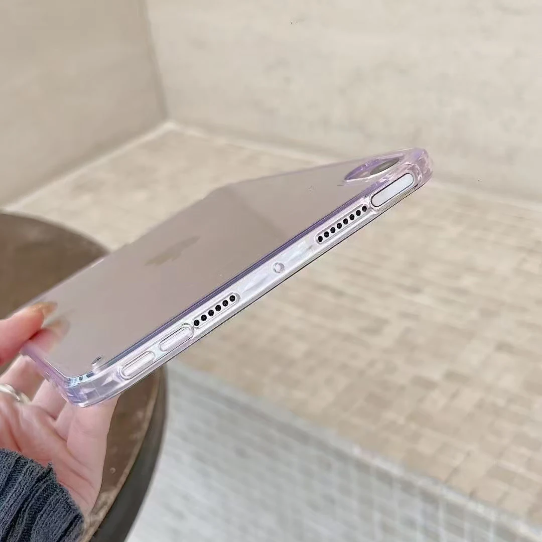 Чехол для планшета iPad Pro 2024 11 Чехлы Air 3 4 5 6 7 8 9 10 поколения 10,9 дюймов Мини-прозрачный противоударный жесткий чехол