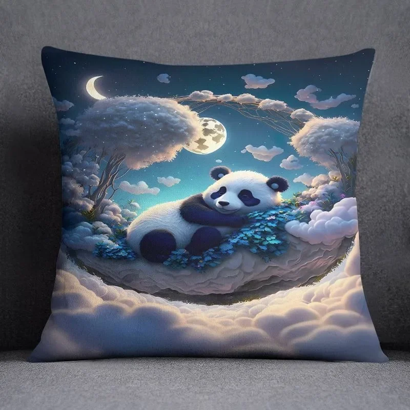 Lovely National Treasure Panda Pillowcase Dormitory Decoration Office Living Room Sofa Home Pillowcase