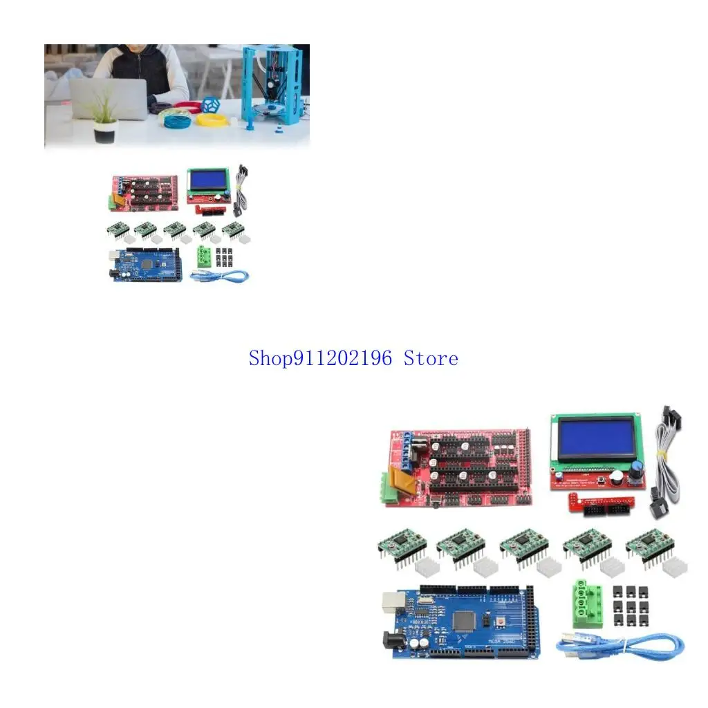 

P82A Printer Mega2560R3 + RAMPS 1.4 Контроллер + 12864 ЖК -дисплей + A4988 Diver