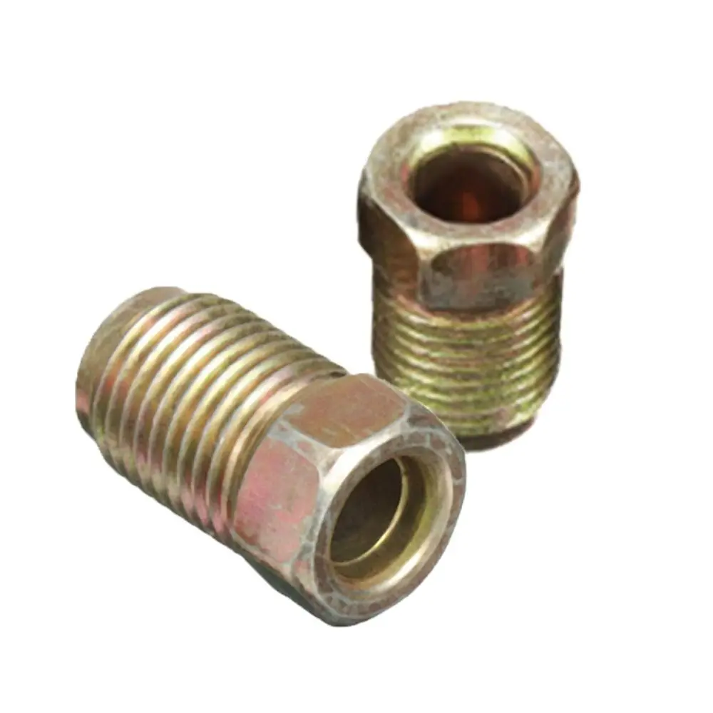 

Durable 10mm x 1mm Screw Nuts for 3/16 Inch Metric Braking Tubes Metal Male Short Brake Pipe Nuts Kit Auto