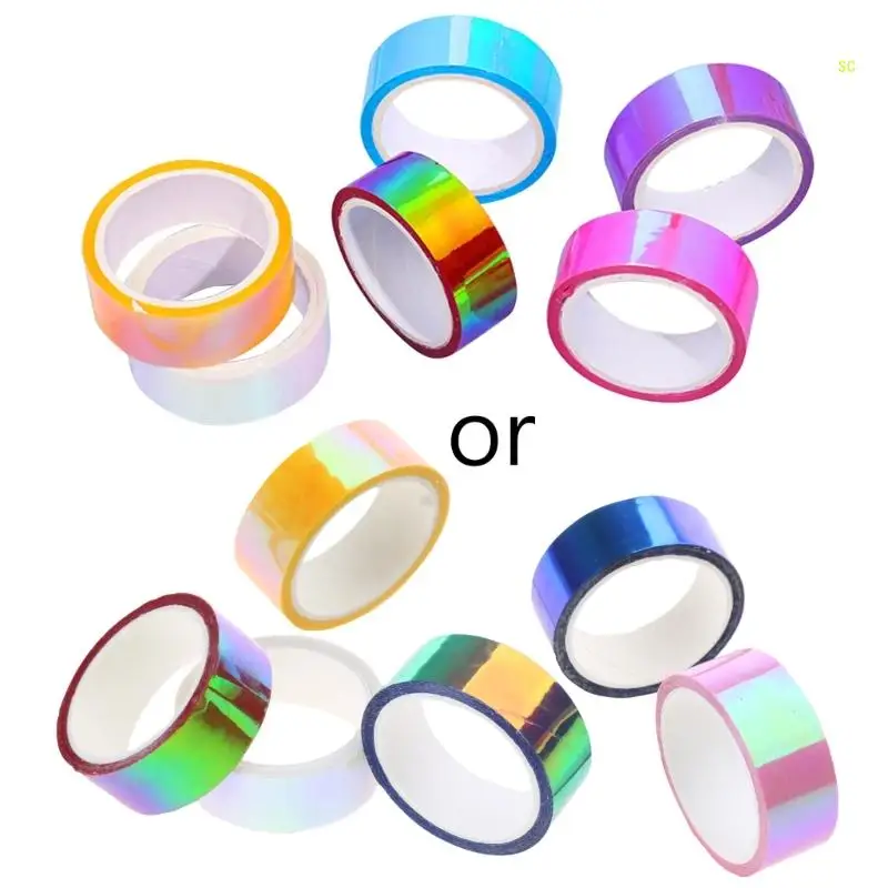 6 ชิ้นหลายสี Masking เทปกาวชุด DIY หัตถกรรม Decors Multi ใช้ Masking เทปกระดาษเหนียวสี Masking Dropship