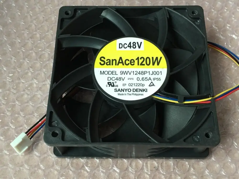 Original  For Sanyo 9WV1248P1J001 12038 48V 0.65A 12CM IP55 waterproof cooling fan