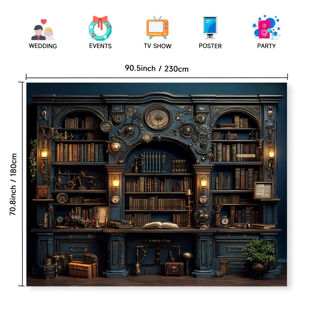 خلفية للحفلات من البوليستر متعدد الوظائف على الطراز القوطي القديم، بدون خلفية لمهرجانات الطاقة للمنازل والجدران والساحات #3