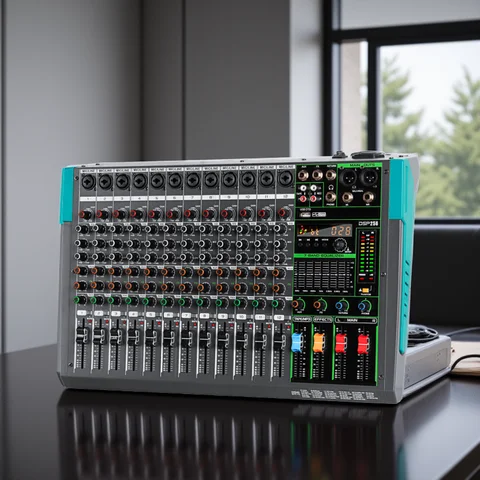 6/8/12/16 Channel Professional 256 DSP Audio Mixer DJ Controller Reverb Recording Mixing For Recording Stage Performance