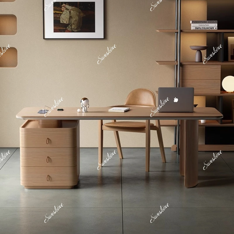 

Italian minimalist home study desk light luxury modern, computer desk