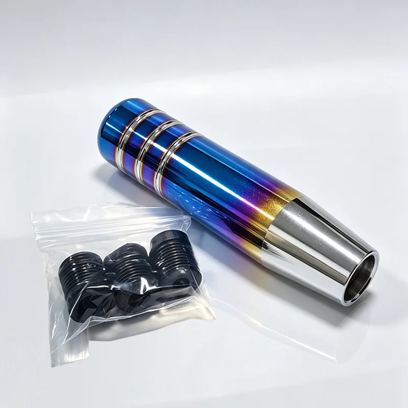 Verbrannter Blau-Gradient Aluminium-Schaltknauf für Schaltgetriebe, Universeller Schalthebel-Knauf zur Modifikation des Fahrzeuginnenraums – Detail 9