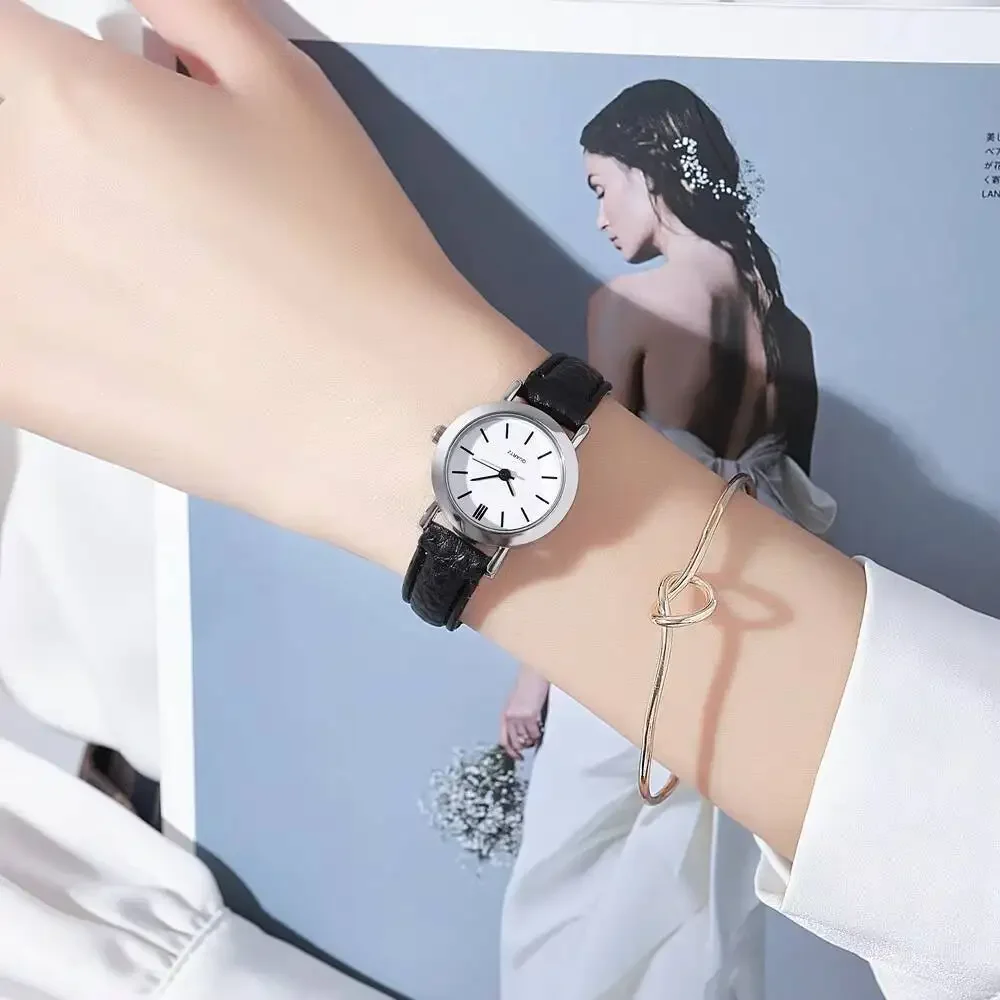 Fashion Casual Small Dial Women Watches Casual Leather Band Quartz Wristwatch gallery 1