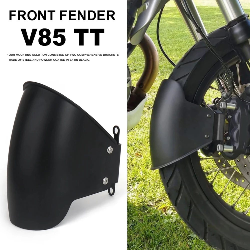 New Motorcycle Accessories Front Tire Wheel Fender Black Mudguard For Moto Guzzi V85TT V85 TT 2019 2020 2021 2022 2023 2024