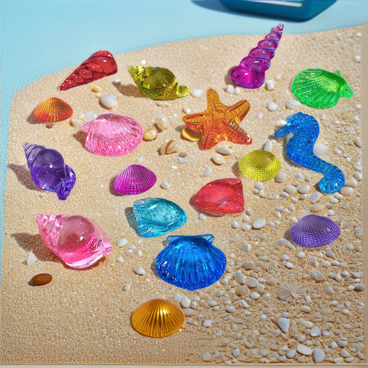 

20/30pcs Sea Diamond Set Play Sand Diving Pool Toy for Children DIY Play Scavenger Hunt Game in Beach Water Kid Party Gift