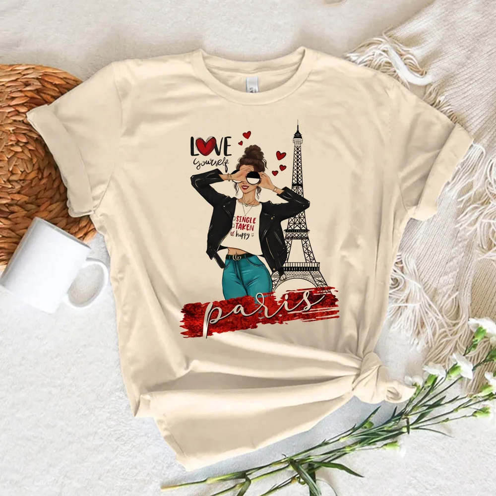 

Paris Tee women Japanese top girl designer 2000s manga clothing