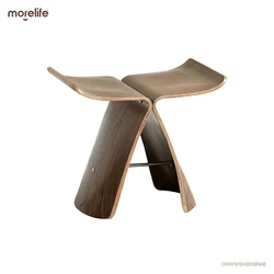 Criativo Shoe Changing Stool, Banquetas Borboleta Japonesa, Otomanos, Mesa Baixa de Chá, Decoração Nórdica, Cadeira, Móveis, Sala, Designer