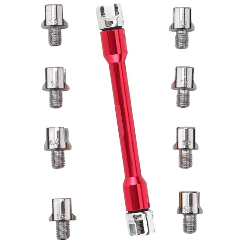 

CNC Handle Spoke Wrench 5.0-6.8 Length 93Mm/3.7In Motorcycle For Most Motorbike Tire Repair Spanner Set