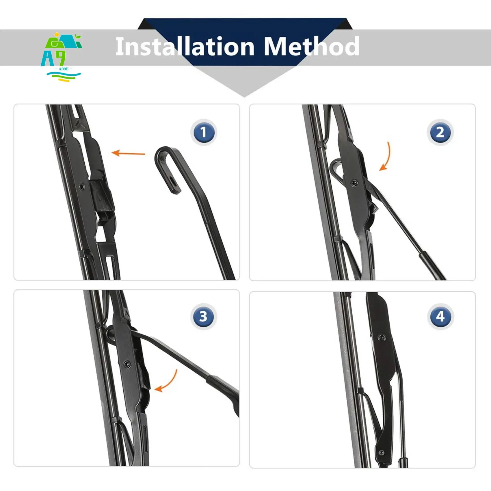 

A09E-240Mm 9Inch Rear Windshield Wiper Blade Set For Jeep Patriot Compass Grand Cherokee For Ford Fiesta