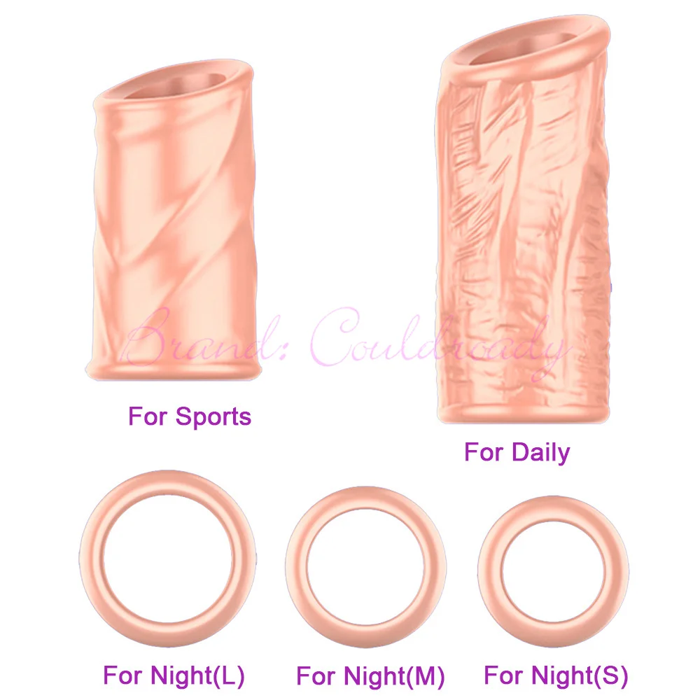 5PCS Male Foreskin Repair Ring Cockring Reusable Correction Sex Toys for Men Penis Sleeve Delay Ejaculation