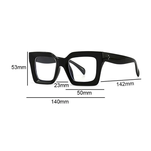 Imagen 2 del producto Gafas de lectura cuadradas de gran tamaño Vintage para hombre y mujer, anteojos de presbicia con acabado, gafas graduadas personalizadas