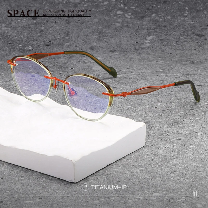 

ARLT6076 high-quality pure titanium handcrafted eyeglass frame detachable instantly transform into a frameless pair of glasses