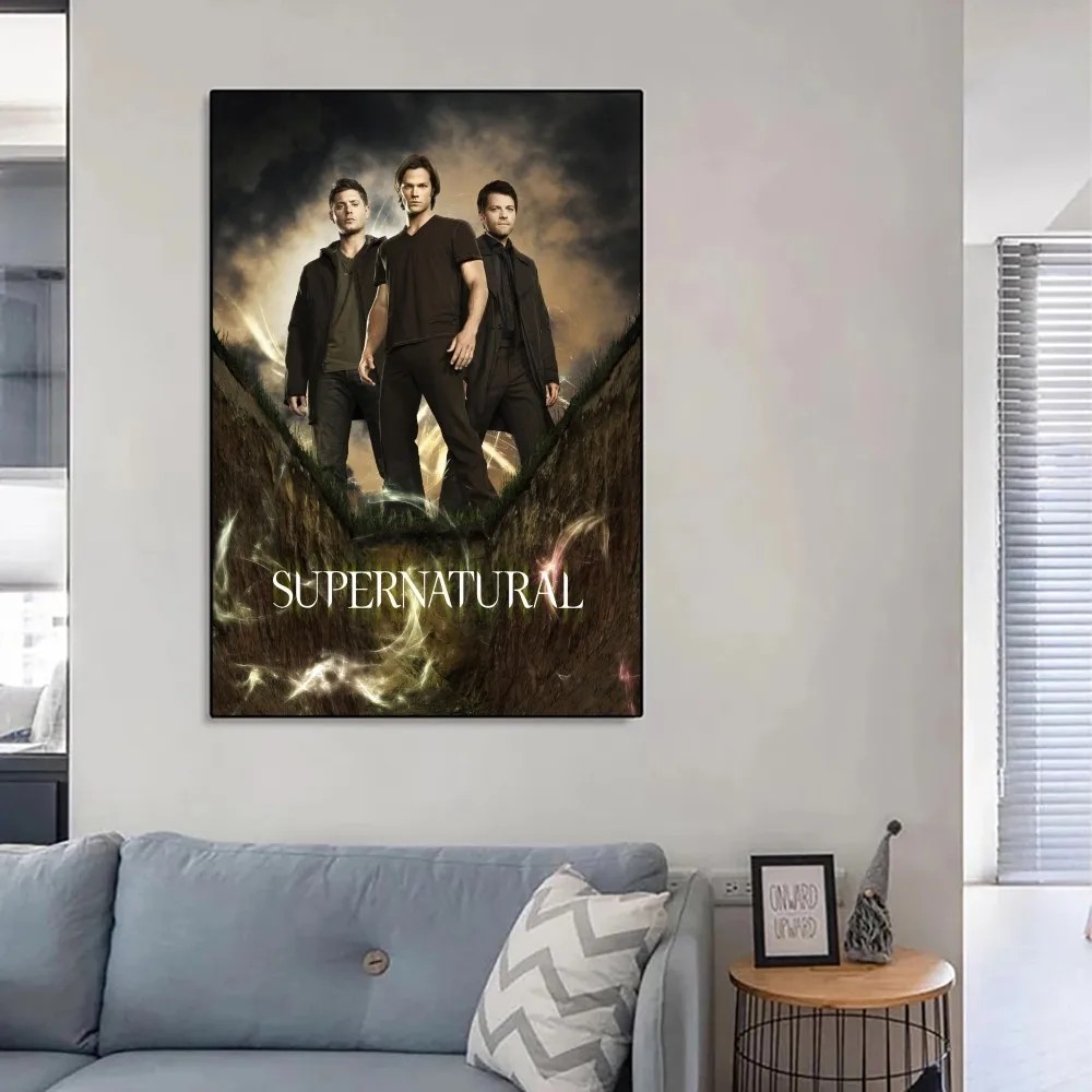 TV Play Series Supernatural Movie Nordic Poster Kraft Club Bar Paper Vintage Poster Wall Art Painting Bedroom Study Stickers