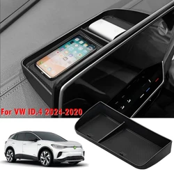 ABS Dash Tray for VW Volkswagen ID.4 2024-2020 Dashboard Organizer Tray ID4 Crozz Tray Tissue Holder Hidden Behind Screen