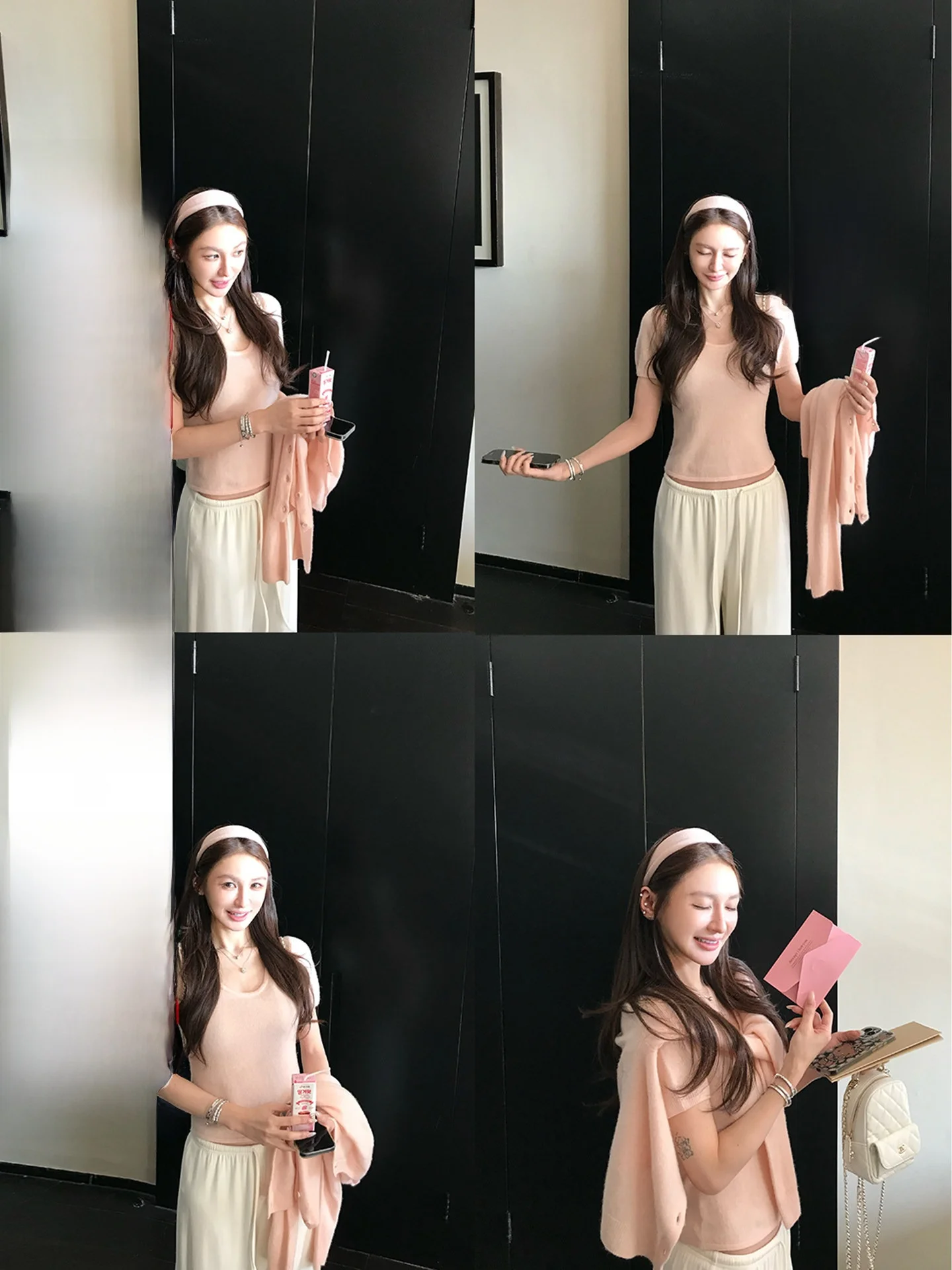 

Skk Store Sweet Girl 00 Wool Cloud Soft Fce Knitted ort Sve Open Cardigan Korean Sle Casual Warm Spring Sweater